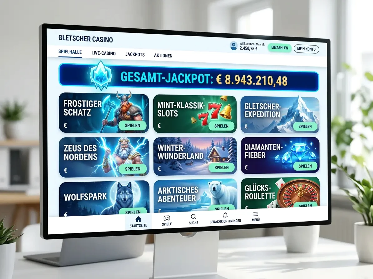 Blick in die Spielwelt von Spinsino